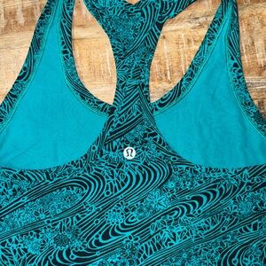 Lululemon Teal Patterned Tank Top